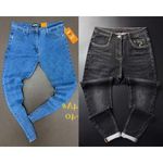 2 In 1 Quality STOCK Jeans For Men- Black & Blue