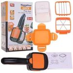 Nicer Dicer Quick 5-in-1 Multifunctional Vegetable & Fruit Chopper – 7-Piece Extra Sharp Slicer & Dicer Set