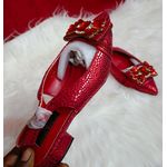 Geriger Gegallel Executive Ladies Low Red Heels Sandals