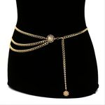 product_image_name-Fashion-Women's Gold Multi-Layer Waist Chain with Disc Accents-3