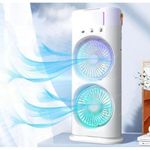 Generic Double Ended Headed Cooling Mist Spray USB Rechargeable Fan - image 2