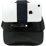 Generic Baseball Hat Compatible with Smartphone/Cellphone/GoPro Camera Head Mount with Remote iOS/Android Bluetooth Shutter. Any Phone or GoPro Camera Fits, Regardless of Case.
