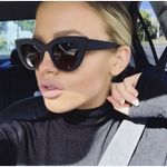 Cat Eye Frame Sunglasses -Black
