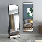 Elegant Standing Mirror Black 