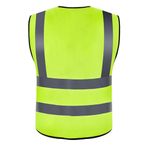 Fashion Reflective Vests, Reflective Clothing, Reflective Jackets for Construction Sites, Building, Traffic,Lemon - image 4
