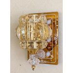 4 units Antique Gold Floral Glass Sconce – Mirror-Backed Decorative Wall Light