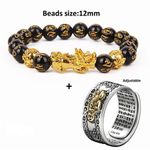 Fashion Feng Shui Black Obsidian Wealth Bracelet - image 2