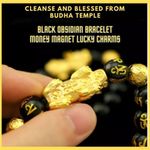 Fashion Feng Shui Black Obsidian Wealth Bracelet - image 7