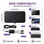 CAPro Ultra Thin Indoor Digital TV Antenna with USB Amplifier for Free-to-Air Channels (Black) - image 8