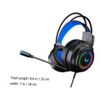 Generic Wired gaming headset with built-in microphone, RGB LED lighting, and stereo surround sound. - image 3