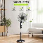 product_image_name-Generic-16 Inch Solar Rechargeable Standing Fan with LED Light 9V 25W Solar panel-2