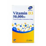Nhp Generics Vitamin D3 50,000IU  – 15 Tablets