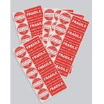 Paper World Fragile Warning Stickers – Handle With Care, Do Not Crush Bend or Fold Packaging Labels