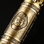Generic USB Rechargeable Hair Clipper Mini Buddha Statue Gold - image 3