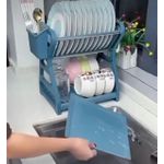 Generic 2 steps plastic iron Plate Rack - image 2