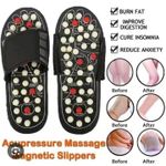 product_image_name-Generic-Acupressure Slippers, Acupressure Slides, Acupressure Foot Massage Slippers Shoes Sandals Reflexology Massager, for Feet Pain Relief (Black) -1