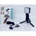 product_image_name-Generic-AY-49 Video Making Kit, Vlogging Kit with Bluetooth Remote, Microphone, Mini Tripod Stand, LED Light & Phone Holder Clip for Making Videos.-5