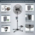 Dura Volts 20-Inch AC/DC Industrial standing Fan (Model: DSF-203 ACDC) - image 2