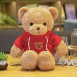 product_image_name-Generic-30CM TEDDY BEAR PLUSH WITH REMOVABLE HOODIE -Dress-Up Stuffed Toy- Red-2