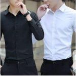 2 in 1 Men's Plain Long Sleeve Shirts