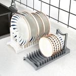 Generic 2PCS Foldable Kitchen Dish Drying Rack Drain Storage Organizer - image 2