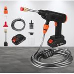 product_image_name-Generic-High Pressure Washer With 2 Rechargeable 48V Batteries, Cordless High Pressure Washer Gun Multi Cleaning Works Like Car & Bike Washing, Gardening & Home Cleaning Works Such  Floor,  Tiles,window Glass & Nets And Fence Cleaning With Hard Carry Case-3