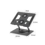product_image_name-Generic-360 Rotating Laptop Stand, Adjustable Ergonomic Riser, Dual Cooling Vents, Heavy Duty Bracket, Black-1