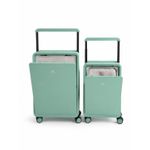 Leaves King GREEN Suitcase with Laptop Cabin- 2set