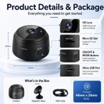 Generic Mini Wireless WIFI Hidden Camera Suitable For Safety - Black - image 7