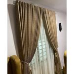 Generic Brown Rings Design Curtain
