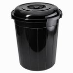 Generic Durable Black Plastic Drum with Secure Lid – Heavy-Duty Storage Barrel - 80litres - image 2