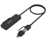 Onten Uca312 Usb-a & Usb-c To Sata Adapter With 3×usb 3.0 Hub – 2.5” Hdd/ssd External Encl - image 3