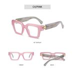 ONIBENZ PREMIUM Solid Marble Photochromic Anti-Blue Ray Computer Reading Glasses – Oversized Pink Frame - image 3