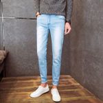 Luxury Smart Quality Jean Trouser For Men-Sky Blue