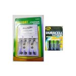 Allight Battery Charger With Duracell AA Rechargeable Battery
