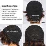 Black Pearl short pixie cut human virgin hair wig for ladies side bangs highlight color - image 7