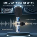 product_image_name-Generic-TECHMASTERS K9 Wireless Microphone 2.4GHz Professional Microphone with Clip for iPhone and Type-C (2 Microphones)-3