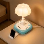 Generic Multi-purpose Electric Extension Box/socket with Table lamp, USB/ Type C and phone Holder 2500W MAX