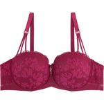 product_image_name-Binnys-Elegant Underwire Decorative Strap Solid Color Textured Overlay Lace Daily Workdays Wear Women's Bra-3