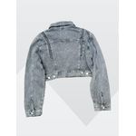 Fashion Super quality luxury ladies patterned crop denim jacket - image 2