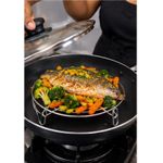 Generic heat resistant pot holder stainless steel kitchen storage rack Silver.