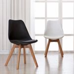 PLASTIC Chairs With WOODEN LEGS