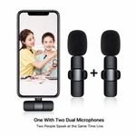 Generic 3- in-1 Dual Wireless Microphone Lavalier Lapel Mic TYPE-C, iPhone and Android phone - image 2