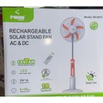 Iwin ENERGY 18 Inches Rechargeable Solar AC&DC Standing Fan