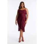 Fashion Mine Tonight Ruched Mesh Midi Dress - image 4