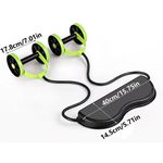 Roll Max Ab Roller with Resistance Bands & Knee Pad - image 3