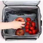 Generic Large Insulated Lunch Bag – Portable Cooler Tote with Shoulder Strap -Blue - image 6