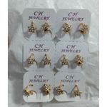 Rich Jewelry Fashion stud earrings-6pairs