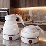 Generic 2 pcs Travel Foldable Electric Kettle BLUE and WHITE with FREE CUPS - image 2