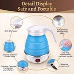 Generic 2 pcs Travel Foldable Electric Kettle BLUE and WHITE with FREE CUPS - image 5